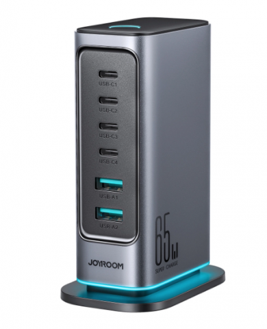 Įkrovimo stotelė 4xUSB C + 2xUSB 65W Joyroom JR-TCM02